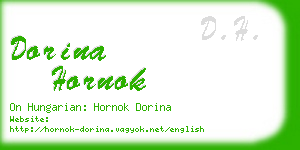 dorina hornok business card